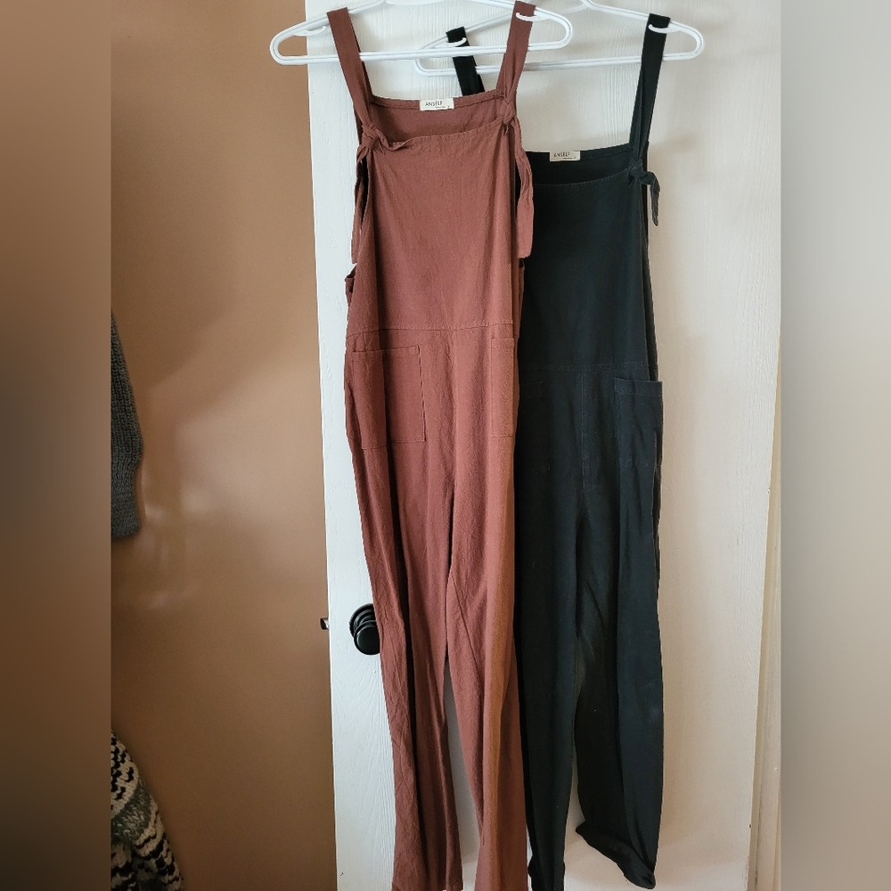 Washed cotton romper/overall bundle